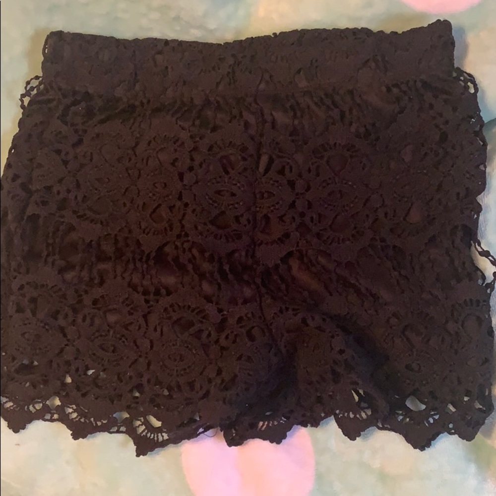 Black lace skirt
